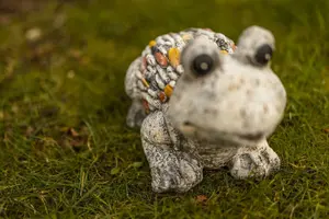 Frog Garden Ornament with Stone Effect