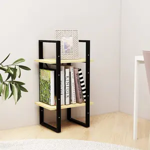 Berkfield 2-Tier Book Cabinet 40x30x70 cm Solid Pine Wood