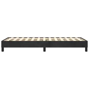 Berkfield Box Spring Bed Frame Black 90x190 cm 3FT Single Velvet