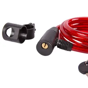 Blackspur - Heavy-Duty Cable Lock & Bracket - 1.8m - Red