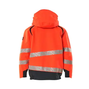 Mascot Accelerate Safe Lightweight Outer Shell Jacket (Hi-Vis Red/Dark Navy)  (Large)