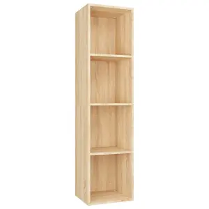 Berkfield Book Cabinet/TV Cabinet Sonoma Oak 36x30x143 cm Engineered Wood