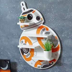 Star Wars Bb-8 Small Wall Shelf                                                     Multicoloured, 33.6cm W X 8cm D X 50cm H