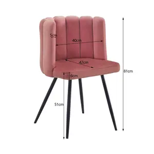 Lawrey Upholstered Dining Chair Pink