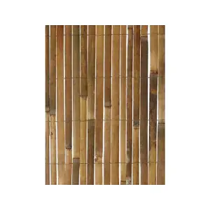 Primrose Bamboo Slat Natural Garden Fence Screening Roll Privacy W4m x H2m