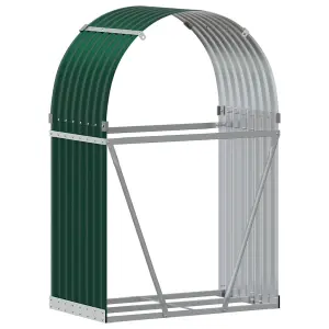 Log Holder Green 80x45x120 cm Galvanised Steel