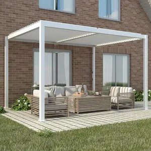 Primrose Living Deluxe White Veranda with Louvered Shutter Roof 4m x 3m