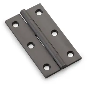 PAIR Solid Brass Cabinet Butt Hinge - 75mm - Dark Bronze Premium Cupboard