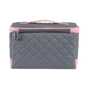 Sewing Case- Quilted Grey/Pink- Everything Mary EVM13203-1