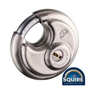 Squire - Stainless Steel Disc Padlock - Keyed Alike - DCL1KA (Size 70mm - 1 Each)