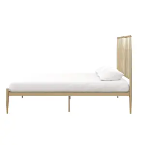 Giulia Modern Metal Bed Gold Look, Double