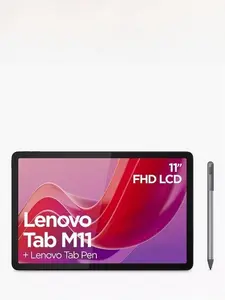 Lenovo Tab M11 ZADA0213GB Tablet, Android, 4GB RAM, 128GB, 11", Luna Grey With Lenovo Tab Pen