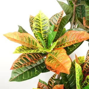 140cm Artificial Codiaeum Tree with 179 Leaves