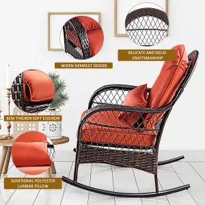 Costway Wicker Rocking Chair for Garden Patio