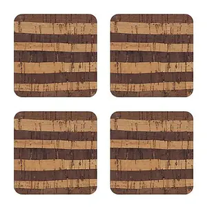 iStyle Tiger Set of 4 Cork Veneer Coasters