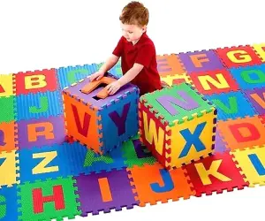 Trendi 26pcs Soft EVA Foam Baby Children Kids Play Mat Alphabet Letters Puzzle Jigsaw 29cm x 29cm