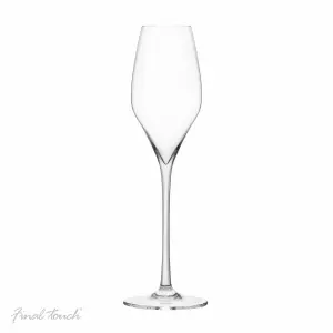 Original Products Final Touch Pack of 2 Lead-free Crystal Champagne Flutes Glasses 340ml Clear