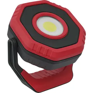 Rechargeable Pocket Floodlight - 360 Degree Swivel - 14W COB LED - Red