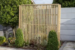 1.8m x 1.8m Pressure Treated Vertical Slatted Screen - Pack of 3