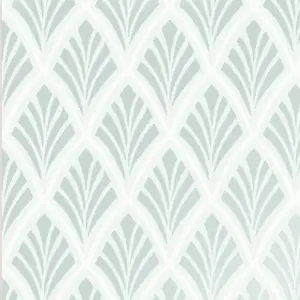 Laura Ashley Florin Duck egg Geometric Smooth Wallpaper Sample