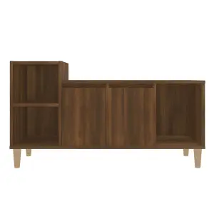 Berkfield TV Cabinet Brown Oak 100x35x55 cm Engineered Wood