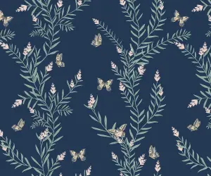 Bobbi Beck eco-friendly butterfly and flower wallpaper