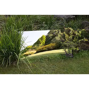 Primrose Acrylic Non Shatter Outdoor Wall Mounted Rectangular Silver Garden Illusion Mirror 180cm x 60cm