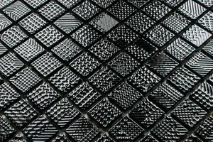 Glass mosaic on mesh for bathroom or kitchen 300mm x 300mm - Black lace