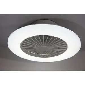 Crystiana Ceiling Fan with LED Lights White