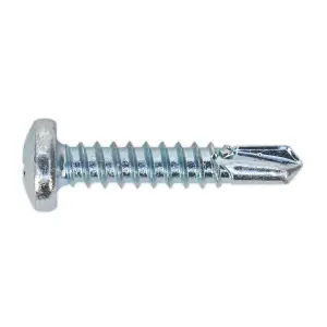 Sealey Self-Drilling Screw 4.8 x 25mm Pan Head Phillips Zinc Pack of 100 SDPH4825