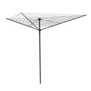 BetterDri Grey Steel 3 Arm Garden Rotary airer, 30m