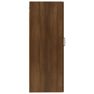 Berkfield Hanging Cabinet Brown Oak 35x34x90 cm Engineered Wood