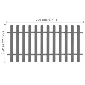 Ayia Grey Composite Fence Panels Grey / 100cm H x 200cm W