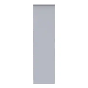 Cube Ready assembled Modern Matt white Tall Double Wardrobe (H)1970mm (W)740mm (D)530mm