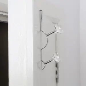 Essentials by Premier Over Door Clear Diamantes Double Hook