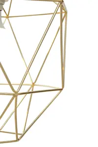 Interiors by Premier Wyra Champagne Gold Pendant Light