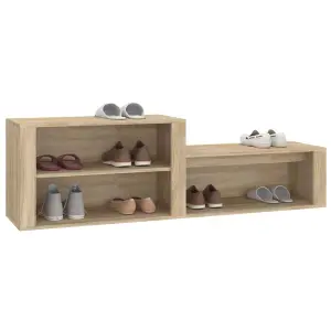 Shoe Cabinet Sonoma Oak 150x35x45 cm Engineered Wood