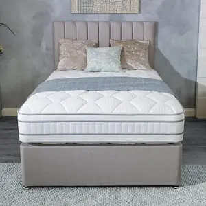 Shire Solaris Pictor 1000 Pocket Sprung Divan Bed Set 6FT Super King 4 Drawers- Wool Bronze