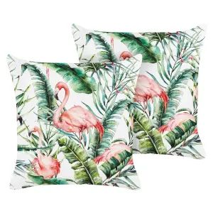 Set of 2 Outdoor Cushions ELLERA Green