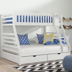 Angelynn 2 Drawer Standard Bunk Bed White