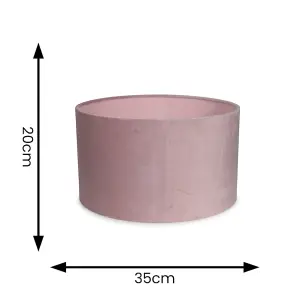 ValueLights Reni Blush Pink Velvet Medium Ceiling Pendant Lamp Shade