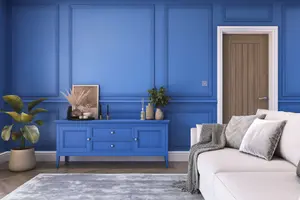 Hemway Chalk Paint Matt A5 Sample, Electric Blue, Peel & Stick Swatch For Interior Walls Wood