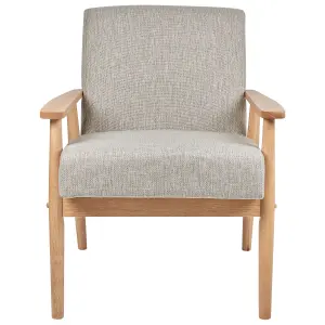 Beliani Retro Armchair ESRUM Fabric Grey