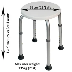 Bath/Shower Stool Adjustable Non-Slip Disability Chair