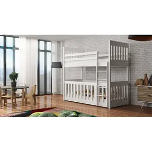 Magee Single (3') Standard Bunk Bed White Matt