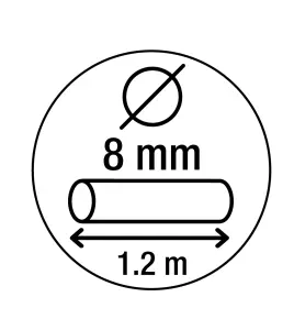 Smith & Locke Steel Combination Cable lock (L)1.2m (Dia)8mm