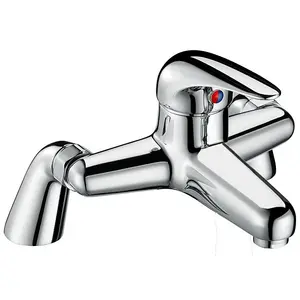 Nes Home Studio Chrome Bathroom Basin Mono Mixer Tap & Deck Mounted Bath Filler Tap