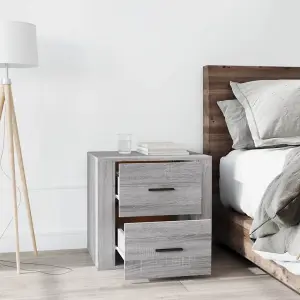 Berkfield Bedside Cabinet Grey Sonoma 50x39x47 cm