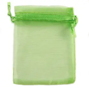 Shatchi 10pcs Green Luxury Organza Gift Bags Jewellery Pouches Xmas Christmas Party Candy Sweet Favours Gifts Bag 12 x 15 cm