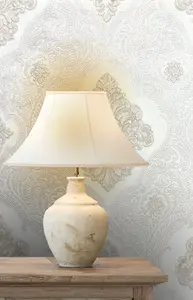 Rasch Ravella Damask Neutral Wallpaper